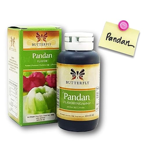 Pandan Flavoring Extract by Butterfly 2 Ounce (60 ml) with Mini Refrigerator Magnet