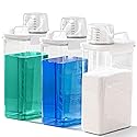 [3 Pack] Liquid Laundry Detergent Dispenser for Laundry Room Organization and Storage, 78oz Large Capacity Laundry Soap Containers with 12 Removable