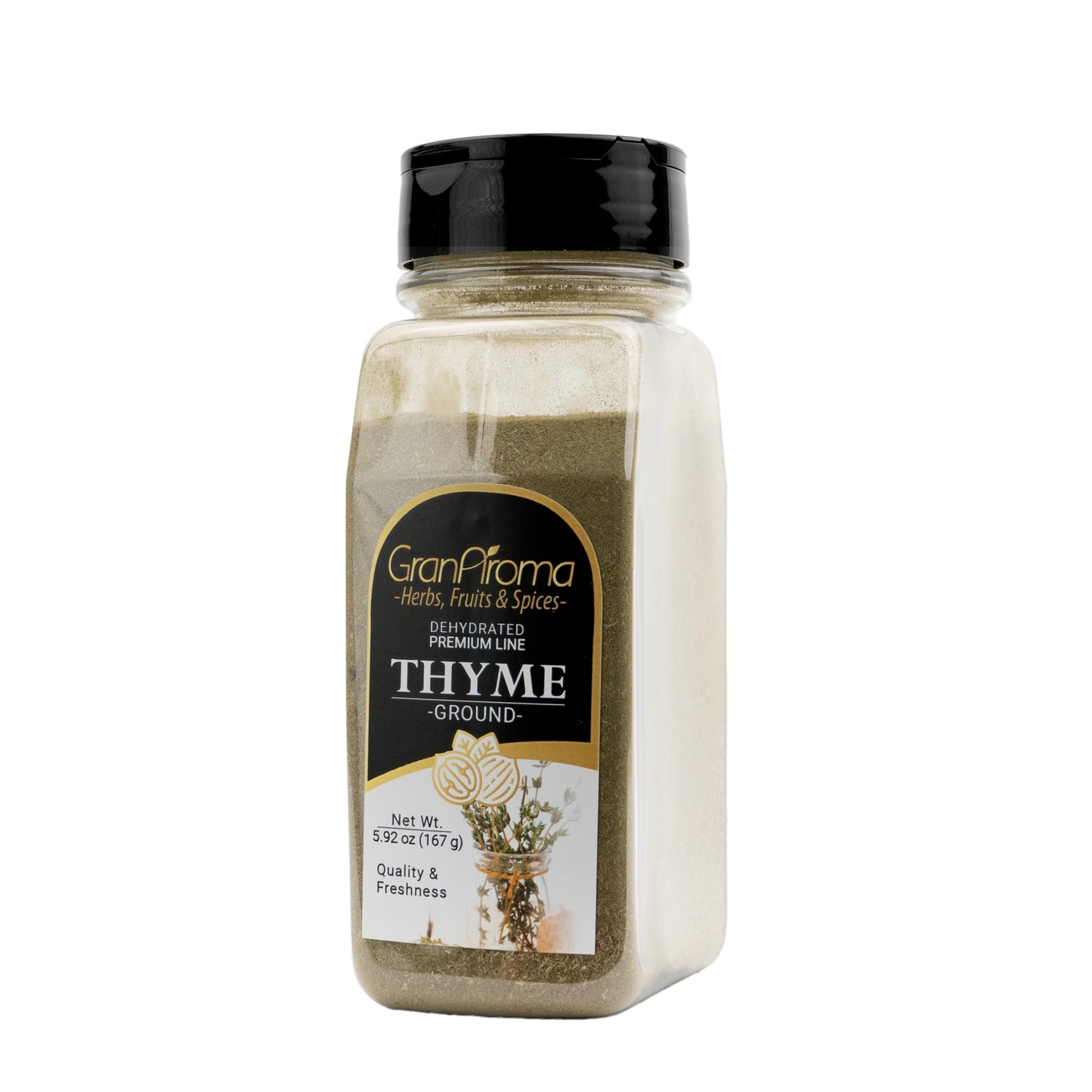GranAroma Ground Thyme, Traditional Herb, Aromatic Spice (5.92 Ounce)