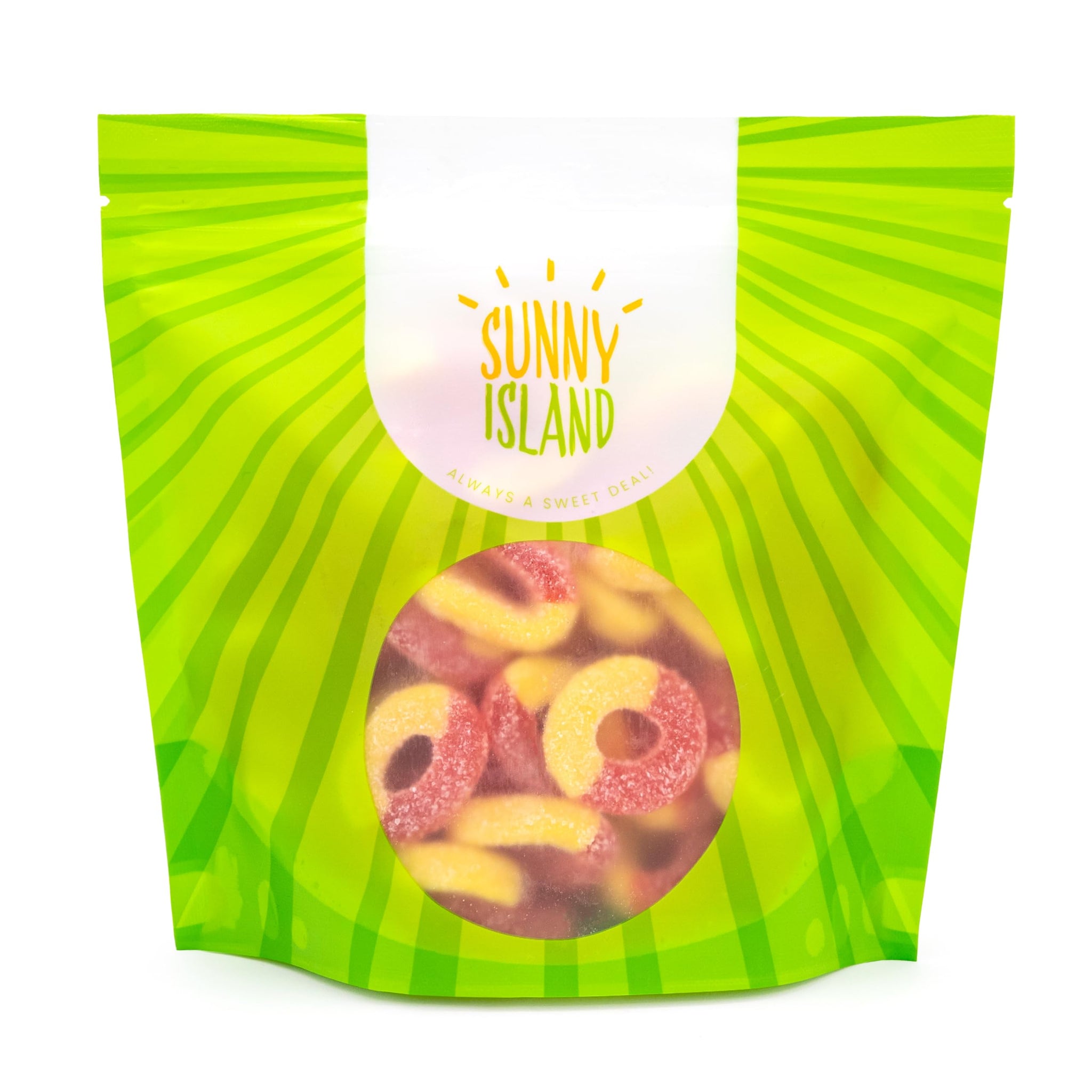 Peach Rings Gummy Candy 1-Pound Bag | Classic Sweet and Sour Candy | Soft Peach Gummies for Snacking, Dessert Topping & Buffet Tables | Chewy Gummy