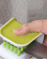 YQBOOM Blade Knife Cleaner Kitchen Washing Brush Chopsticks Cutlery Cleaning Brush Double-Sided Scrubber Multifunctional Knife Sponge