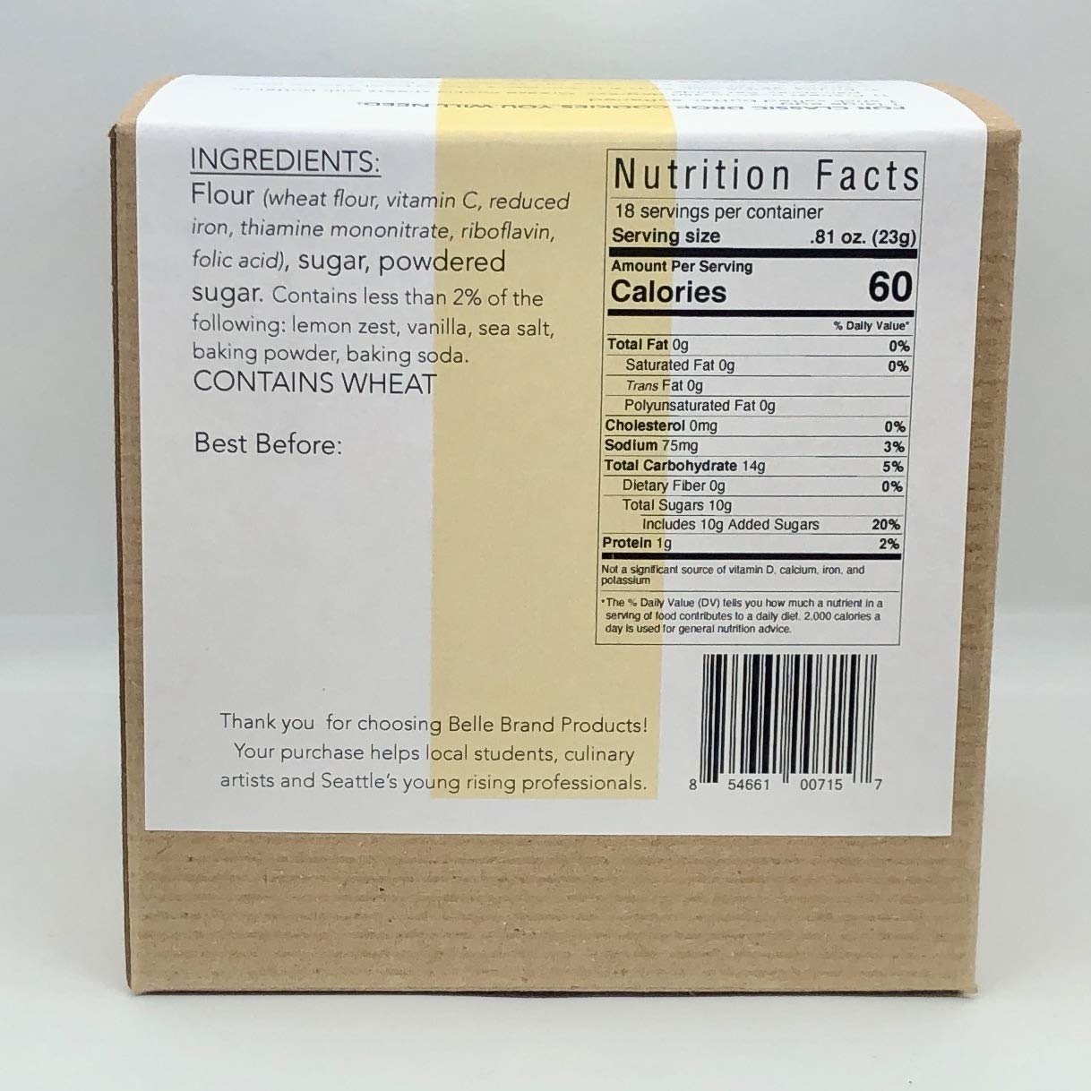 Sugar Cookie & Bar Baking Mix, Belle Epicurean, 14.6 ounces