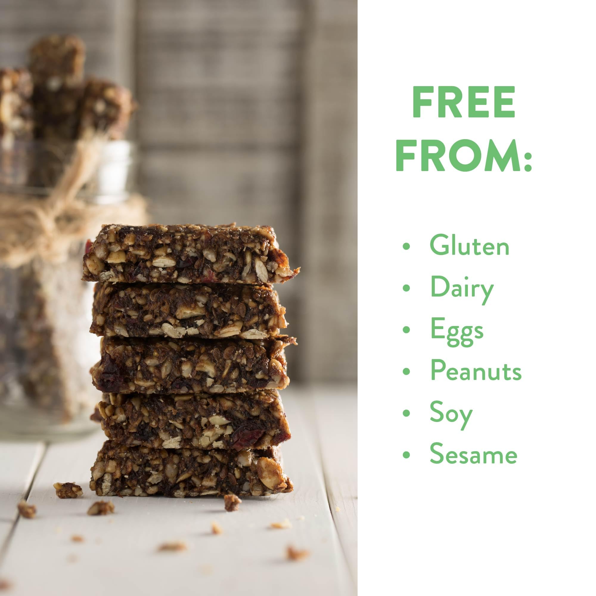 GluteNull Buckwheat Granola Bars, Cranberry-Raisin, Gluten Free, Plant Based, Good Source of Fiber, 8oz