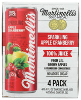 Martinellis Sparkling Apple Cranberry Juice 4Pk, 8.4 Fz