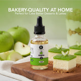 Dolce Flav Apple Extract - 1 Gallon Oil-Soluble Kosher, Sugar-Free, Concentrated Crisp Apple Flavoring for Baking, Chocolates & Desserts