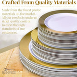 SILVER SPOONS Elegant Disposable Plates For Party - (10 pc) Heavy Duty Disposable Dinner Set 10.25”, Fine Plastic Dishes For Elegant China Look, Great
