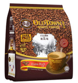 Old Town White Coffee 3 in 1 Extra Rich Flavor Dark Roast (4 pack x 15 sachets) Imported from Malaysia
