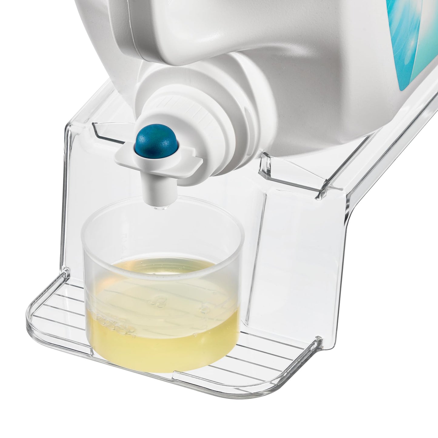 iDesign Laundry Detergent Holder, Liquid Detergent Stand for Laundry Room Organization, Clear