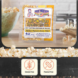 4oz Popcorn Machine Popcorn Packets - Pre-Measured, Movie Theater Style, All in One Gourmet Pop Corn Kernels for Popping with Butter Flavored Salt