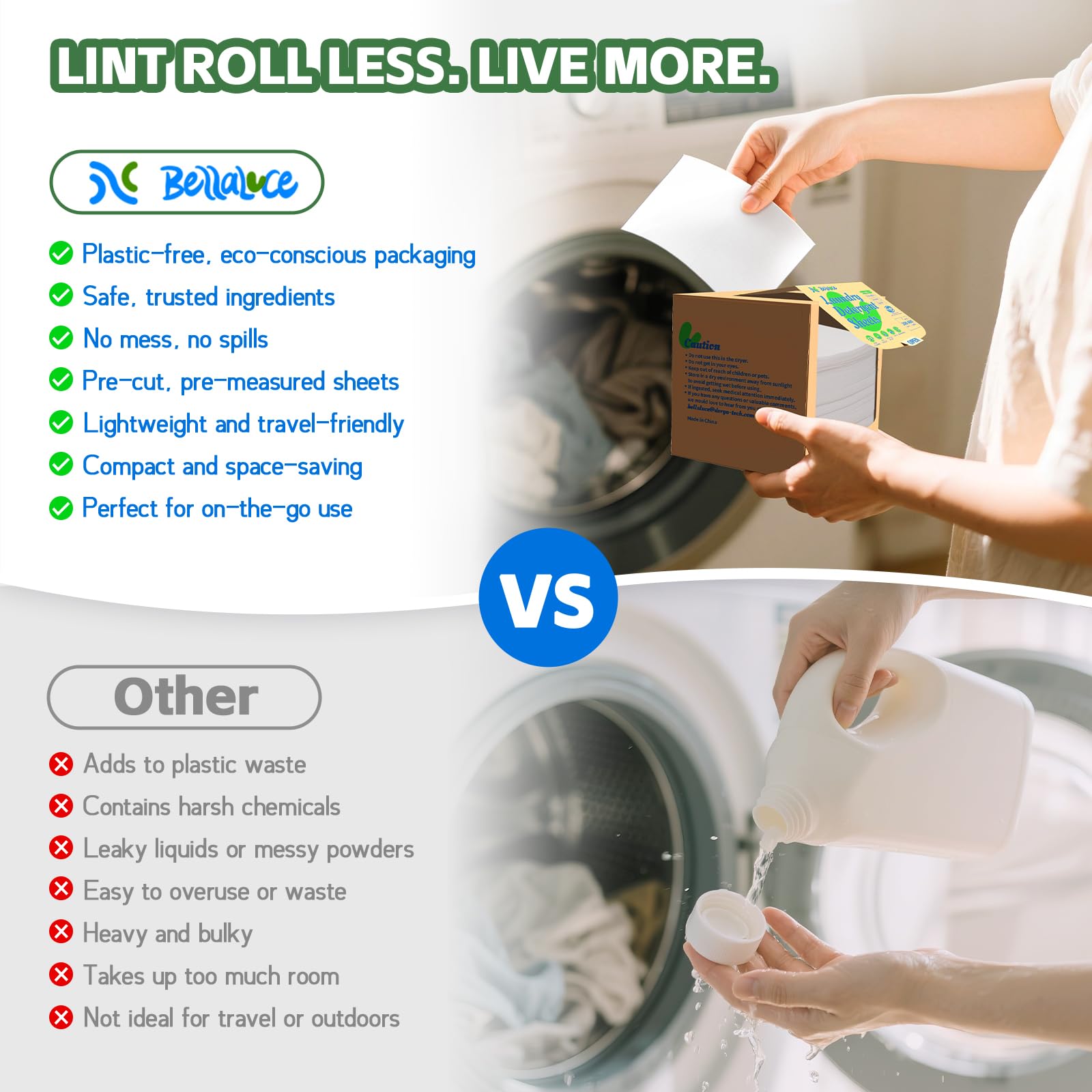 Laundry Detergent Sheets - Fragrance Free Laundry Sheets, 400 Loads, Eco-Friendly, Plastic-Free, Space Saving, Fast Dissolve & Hypoallergenic