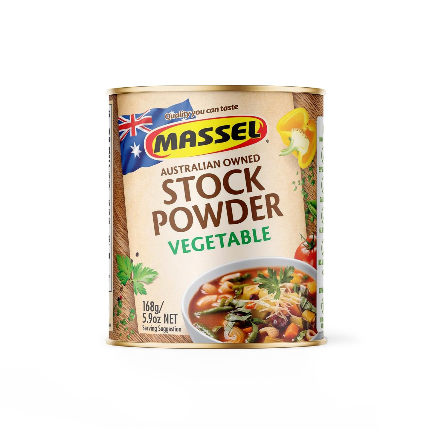 Massel Vegetable Style Bouillon Powder | 5.9 oz | Plant Based Broth & Soup Base | Gluten & Dairy Free, Vegan