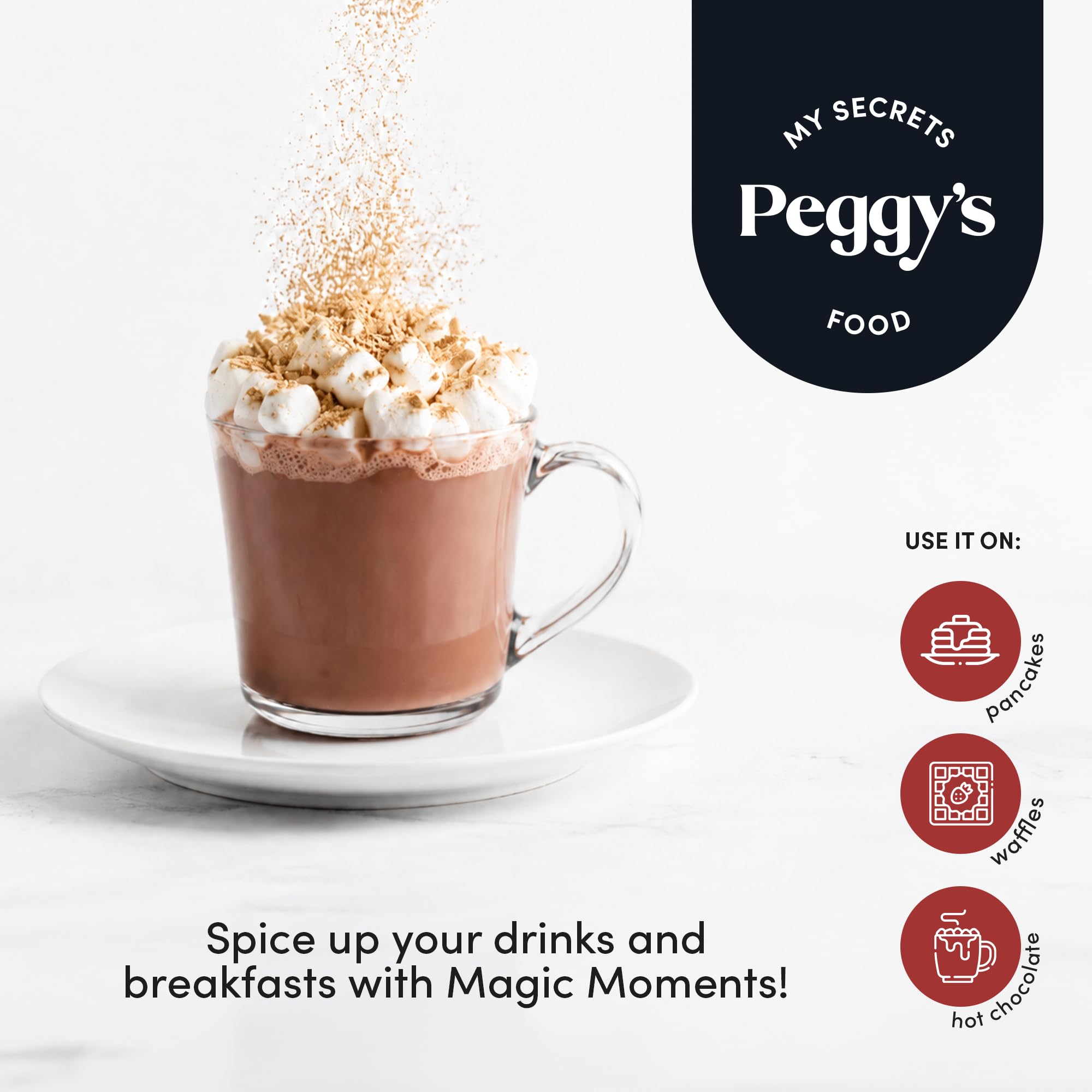 My Secrets Peggy's Food Magic Moments Holiday Sweet Mix - Sugar Free Sweetener with Cinnamon, Ginger, Cloves & Nutmeg - Keto & Gluten-Free Christmas