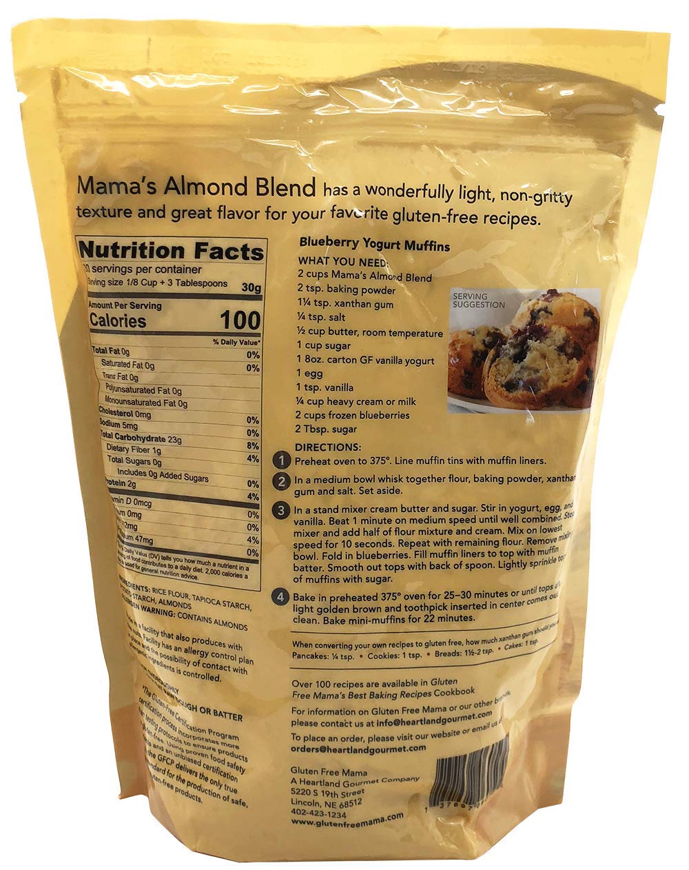 Gluten Free Mama’s: Almond Blend Flour - Gluten Free Flour - - Non-Gritty Texture - Great Flavor for Recipes - Certified Gluten Free Ingredients - All