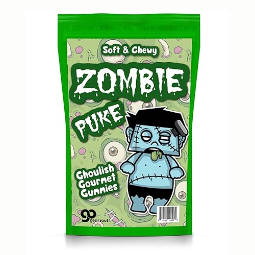 Zombie Puke Gummy Body Parts - Creepy Gummies Candy for Kids - Funny Zombie Gag Gift for Halloween Party Favors - Costume Contest Prizes - Eyeballs