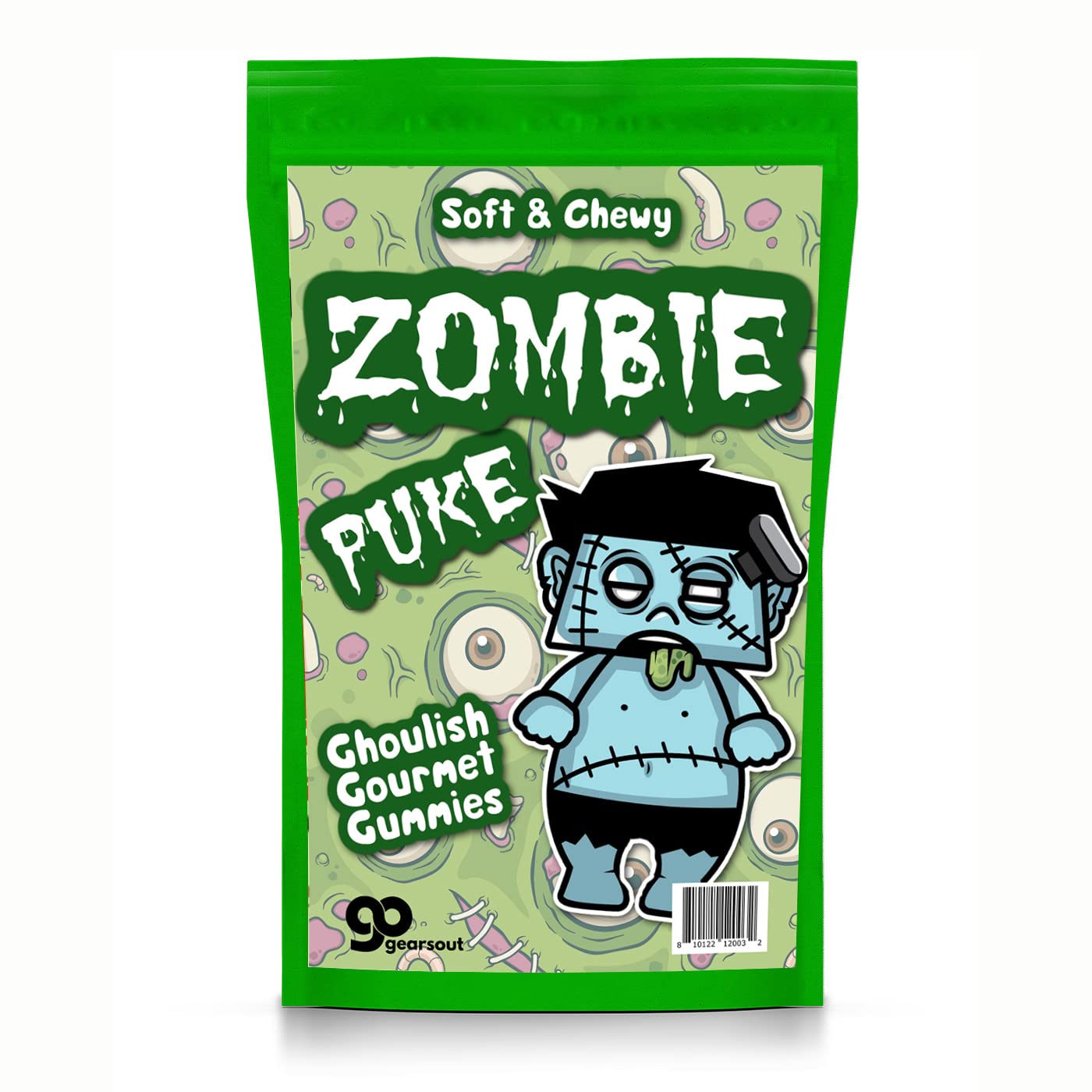 Zombie Puke Gummy Body Parts - Creepy Gummies Candy for Kids - Funny Zombie Gag Gift for Halloween Party Favors - Costume Contest Prizes - Eyeballs