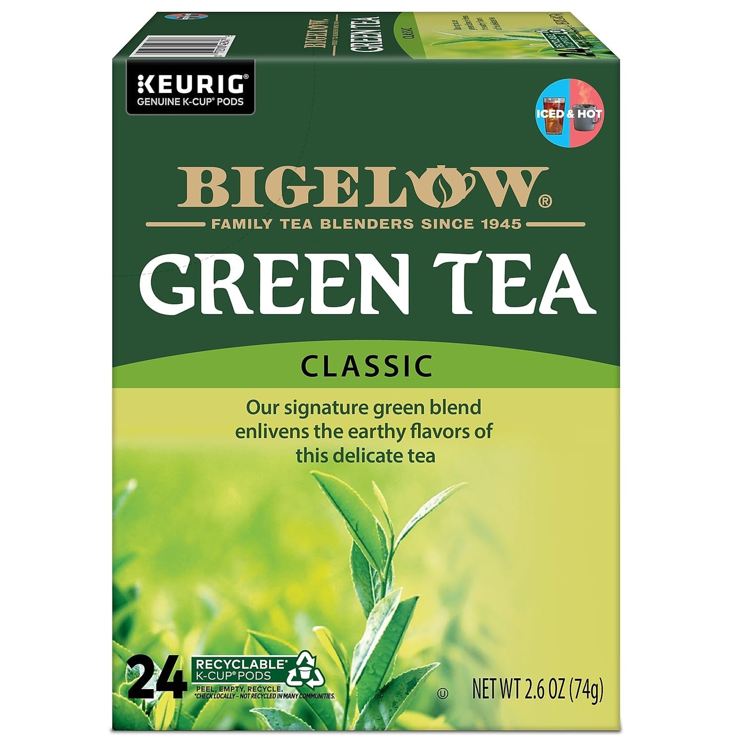 Bigelow Tea Green Tea Cup Pods, 96 Count