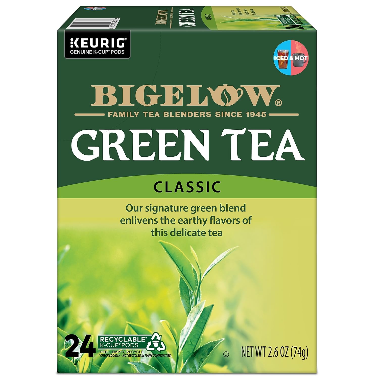 Bigelow Tea Green Tea Cup Pods, 96 Count