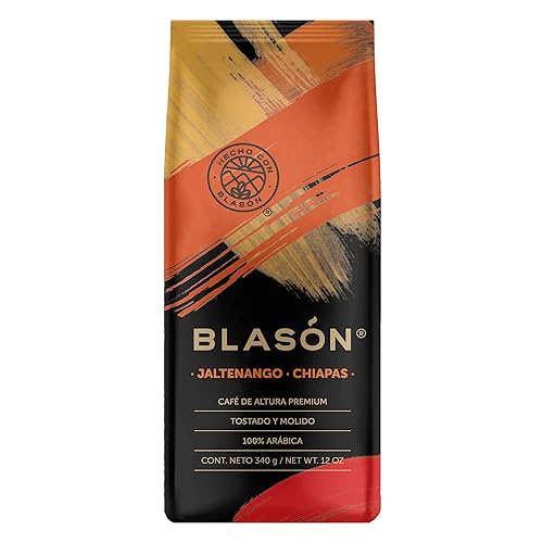 Blason Jaltenango Chiapas Ground Coffee 12 Ounces [2 Pack], Resealable Bags