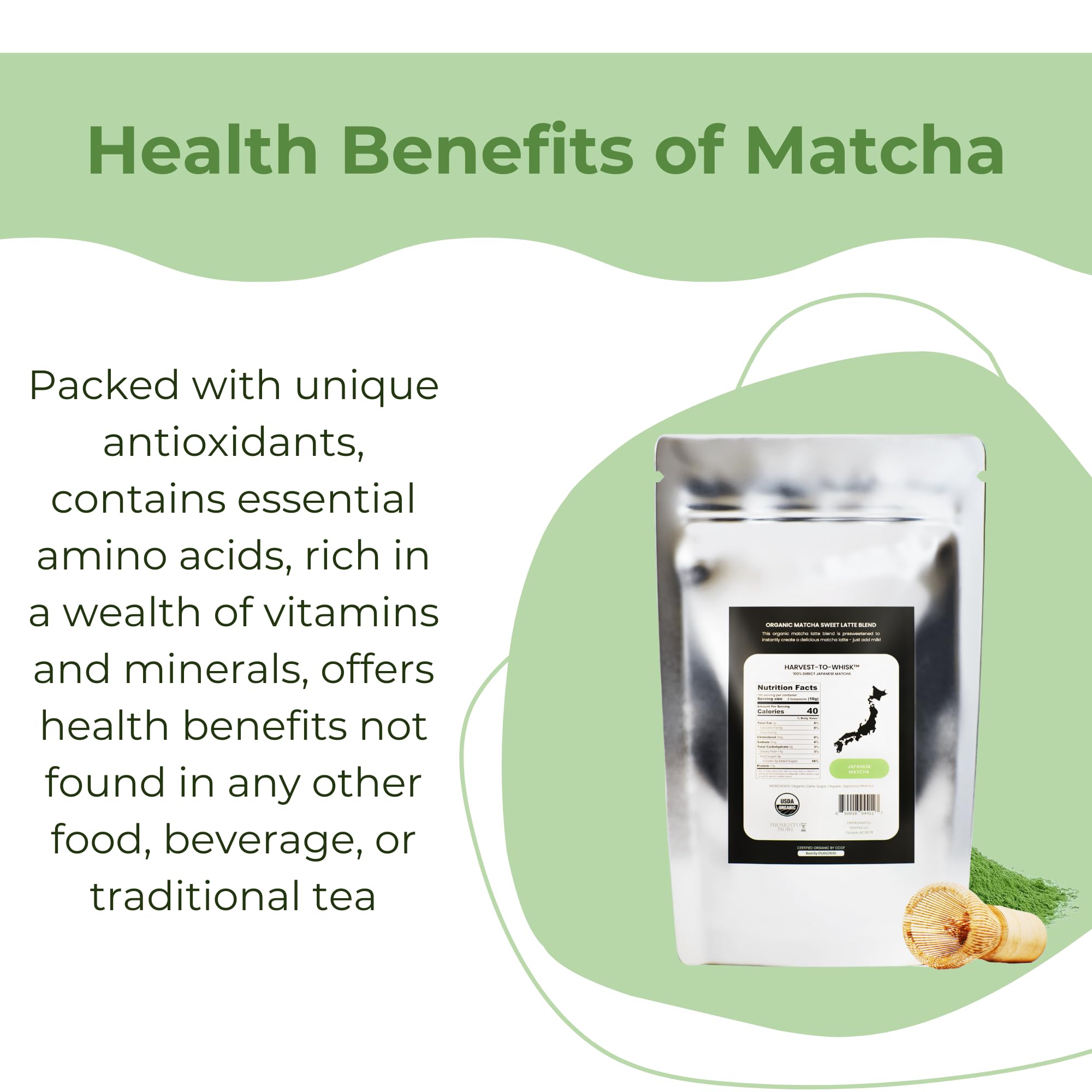 Matcha Kari - Organic Sweetened Matcha Mix, Cafe Style Green Tea Latte Powder, Easy to Mix - 2.2 Pound Bag (1 kg)