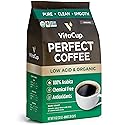 VitaCup Perfect Low Acid Coffee Ground, USDA Organic & Fair Trade, Mycotoxin Free, Dark Roast Guatemala Single Origin, Clean & Pure for Drip Coffee