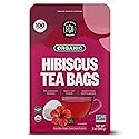 FGO Organic Hibiscus Tea, 100 Count, Eco-Conscious Tea Bags, Caffeine Free, Packaging May Vary (Pack of 1)