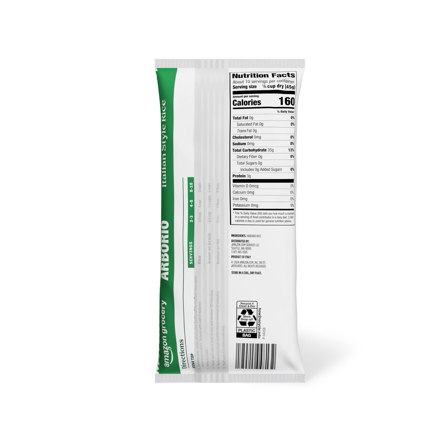 Amazon Grocery, Arborio Italian Style Rice, 16 Oz