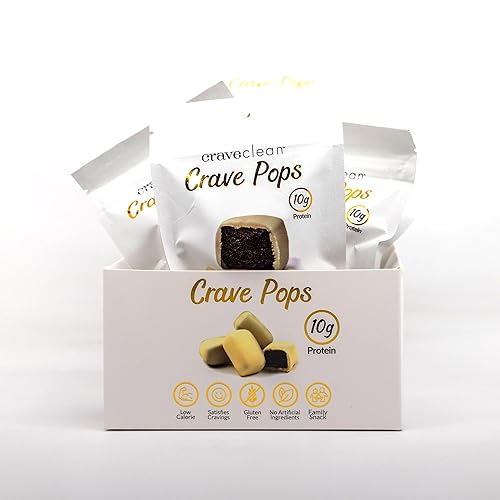 White Chocolate Brownie Pops (Full Case) Gluten-Free, High Protein (10g), Low Sugar, Guilt-Free Snack with Clean Ingredients - No Seed Oils - Kid