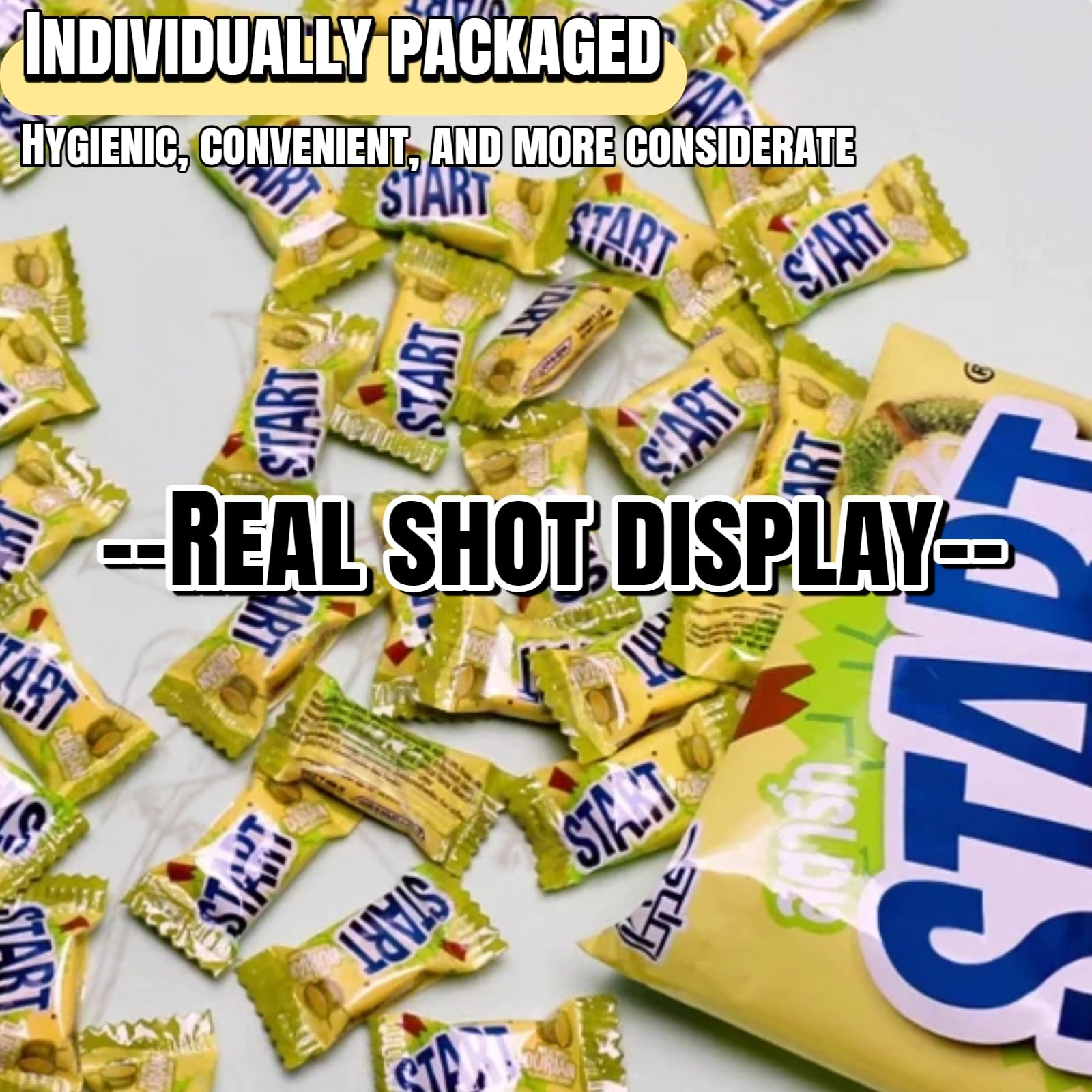 Durian Gummies (280g/9.88oz) Thai Durian Gummies | Southeast Asian Flavor | Individually Wrapped | Snack