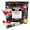 Cocktail Stix Zero Sugar Raspberry Martini Mixer - Cocktail & Mocktail Drink Mixer - Skinny Mixes - Water Flavoring Packets - Vegan - No Calories, No