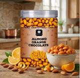 EDZZEL Orange Flavored Chocolate Covered Almonds - Nuts in Smooth Chocolate Coating