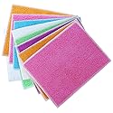 Petunny 10Pcs Wood Fiber Cleaning Cloths Absorbent Dish Cloths Bamboo Blend Cleaning Cloths Reusable Kitchen Towels,7" x 9"