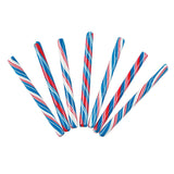 Fun Express Red White and Blue Candy Canes Individually Wrapped - 80 Patriotic Candy Sticks for 4th of July Party Favors | Birthday Candy Buffet