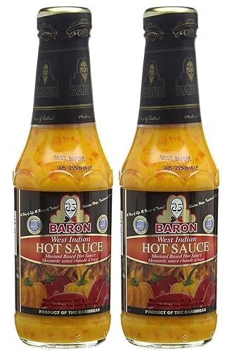 Baron West Indian Hot Pepper Sauce 14oz (Pack of 2)