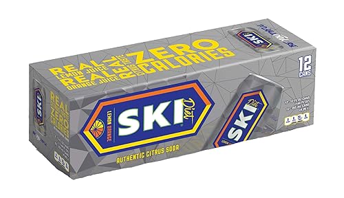 DIET Ski Lemon Orange Citrus Soda, 12 Ounce (12 Cans)