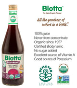 Biotta Organic Beet Ginger Juice - 100% Vegetable Juice for Energy, Immunity & Wellness - Excellent Source of Nutrients - All Natural, Non-GMO