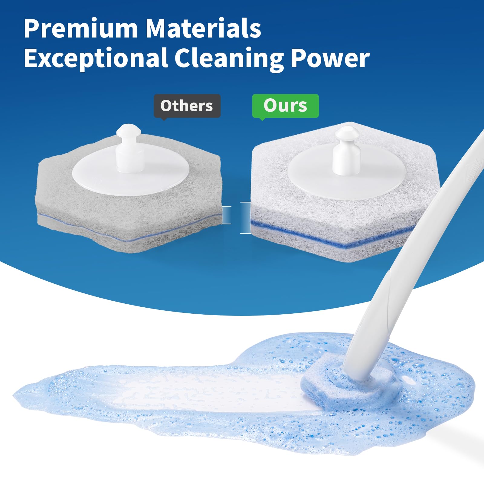 Compatible with Clorox Toilet Wand - Disposable Toilet Brush Head Refills (20 Count), Wand Not Included
