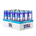 Sunshine Sparkling Energy Drink, Blueberry Lemonade with Daily Essential Vitamins, 360mg of Electrolytes, 70mg of Natural Caffeine, 12 Fl Oz (Pack