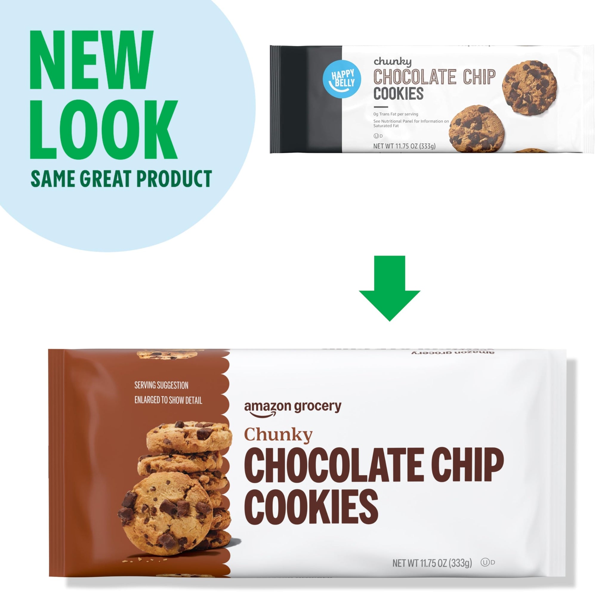 Amazon Grocery, Chunky Chocolate Chip Cookies, 11.75 Oz