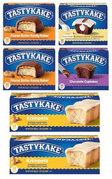 Tastykake Variety Bundle - Peanut Butter Kandykakes, Butterscotch Krimpets, Chocolate Cupkakes, Buttercreme Cupkakes - 6 Boxes