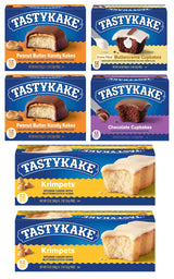Tastykake Variety Bundle - Peanut Butter Kandykakes, Butterscotch Krimpets, Chocolate Cupkakes, Buttercreme Cupkakes - 6 Boxes