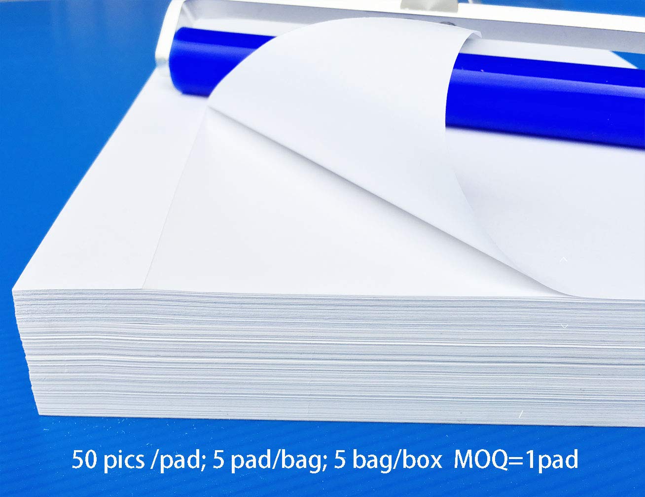 Sticky Paper Pad Silicone Roller Cleaning Dust Remove (White)