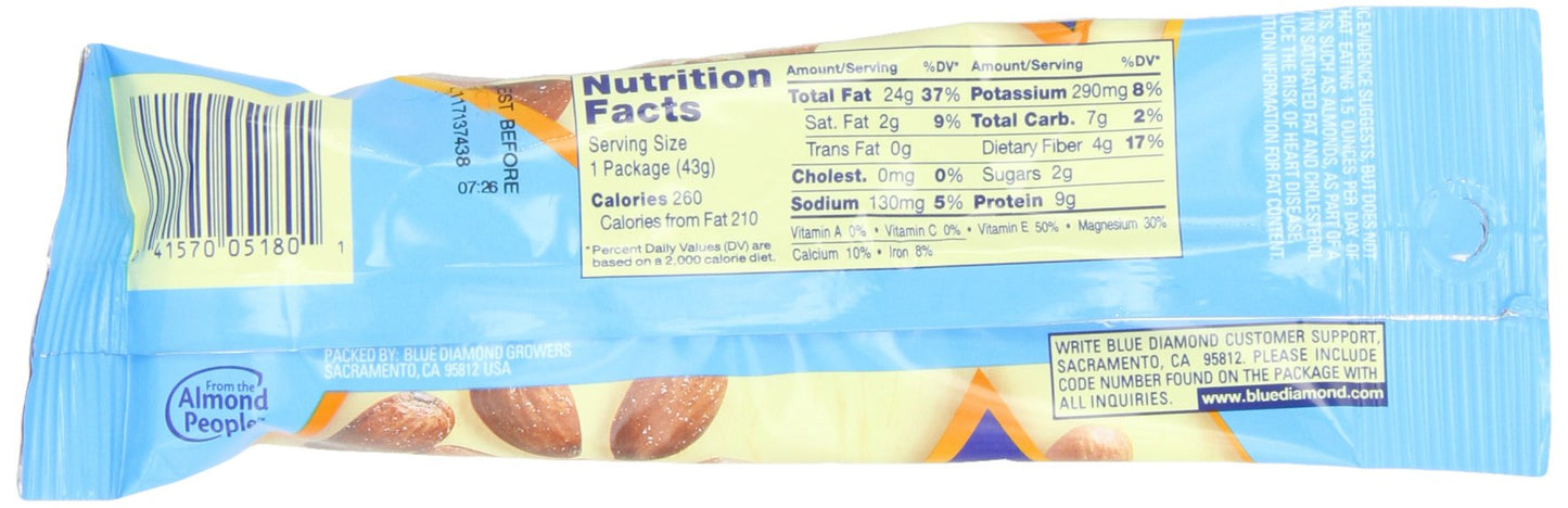 Blue Diamond Almonds, Roasted Salted, 1.5-Ounce Packages (Pack of 24)