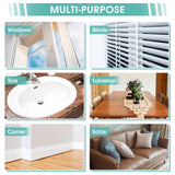 4 Pack Damp Dusting Sponge Duster, Grey Dust Cleaning Sponge, Reusable Household Cleaning Sponge Tool for Blinds, floorboards, Fan Blades, Vents