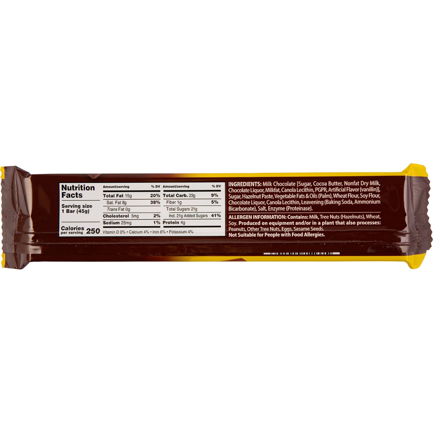 Elite Classic Pesek Zman Chocolate Bars, 15 Bars | Crispy Wafer & Hazelnut Cream, Milk Chocolate Coated, Product of Israel