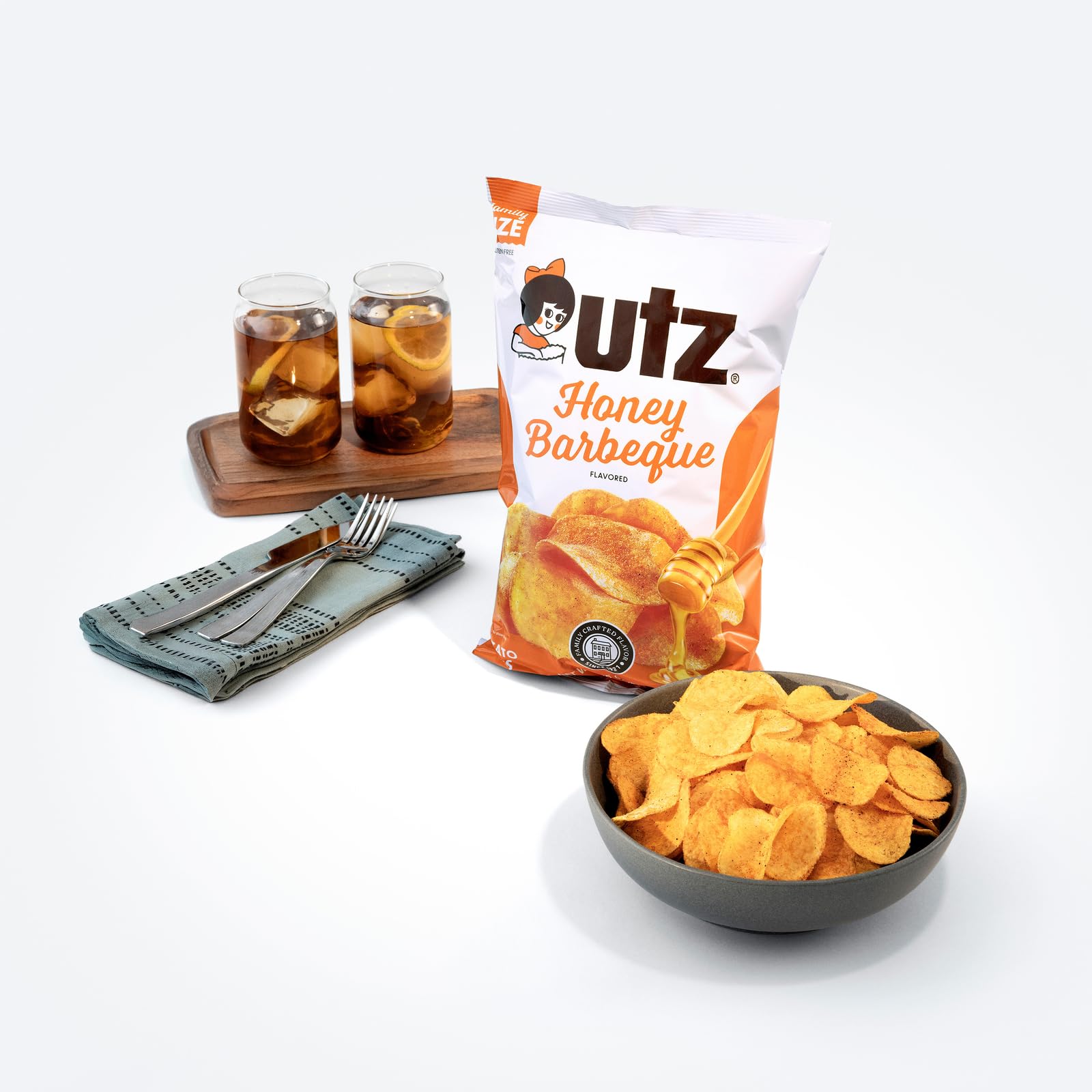 Utz Honey Barbeque Potato Chips, 7.75 Oz