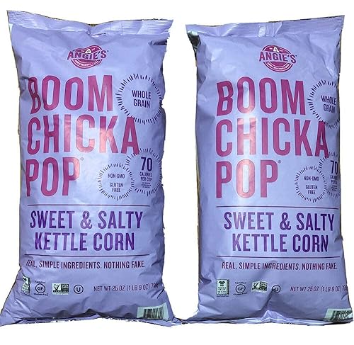 Mamay Sumarna 2 PACKs ANGIES BOOM CHICKA POP Sweet And Salty Kettle Corn 25oz Each Gluten Free - Set of 2