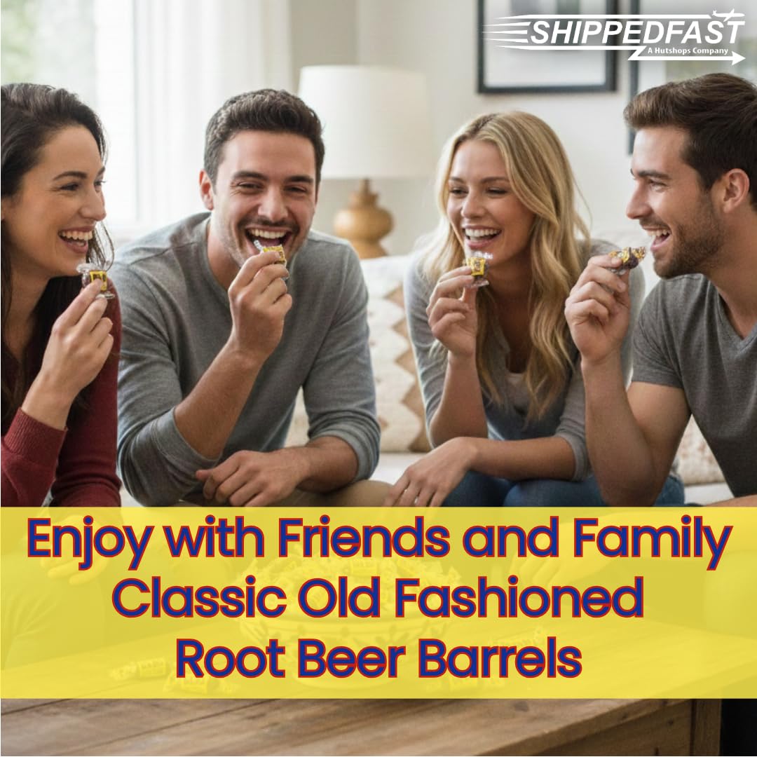 Root Beer Barrels Candy, 2lb Bulk Bag (Approximately 100 pcs), Old Fashioned Hard Candy, Individually Wrapped Candies (32oz.)