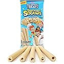 Rice Krispies Treats Cereal Straws, Sweet and Crunchy Wafer Tubes, On The Go Snacks, 5 Count, 1.76 Ounces