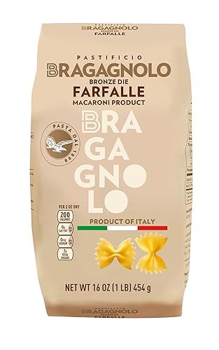 Pastificio Bragagnolo, Farfalle 831 Bronze-Drawn, 100% Italian Pasta, Made with Durum Wheat Semolina Flour, Non GMO (1 Pound Bag) - Consistently al