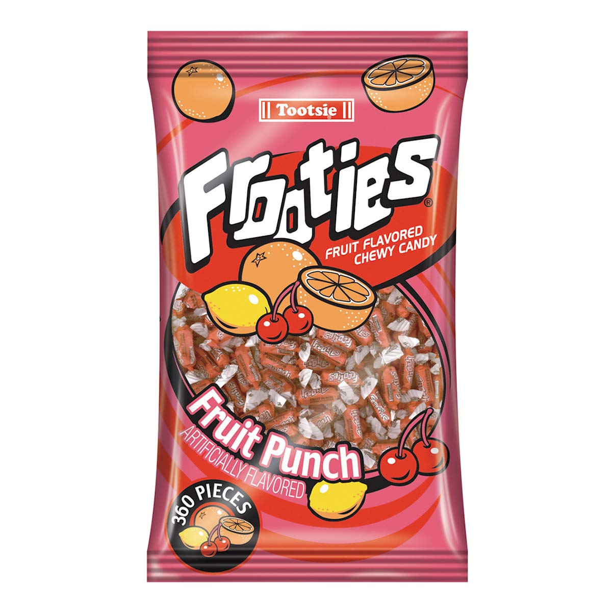 Tootsie Roll Red Frooties - 2 Pound Bag of Individually Wrapped Chewy Candy - Gluten Free, Peanut Free - Fruit Punch, 38.8 oz.